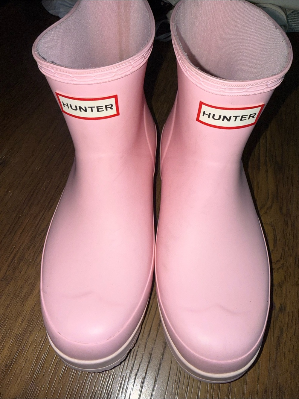 Hunter Pink Short Rain Boots